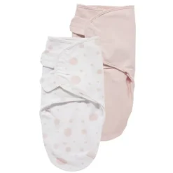 SwaddleMeyco 2-PackDots Lichtroze/Uni Lichtroze0-3 Maanden> Inbakeren|4-Seizoenen Slaapzakken