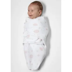 SwaddleMeyco 2-PackDots Lichtroze/Uni Lichtroze0-3 Maanden> Inbakeren|4-Seizoenen Slaapzakken
