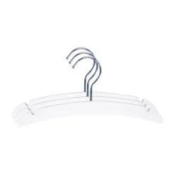 TWF Kledinghanger Hout Met Clips Wit (3 stuks)><noscript><img width=