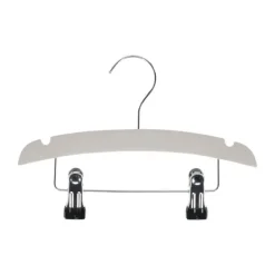 TWF Kledinghanger Hout Met Clips Wit (3 stuks)><noscript><img width=