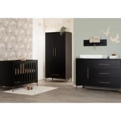 TWF Ledikant 60 x 120 - Commode 3 Laden - Hanglegkast 2 Deuren 1 Lade Modena Metaal><noscript><img width=