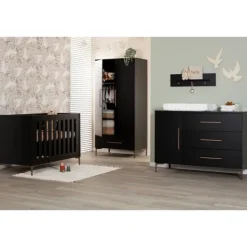 TWF Ledikant 60 x 120 - Commode 3 Laden - Hanglegkast 2 Deuren 1 Lade Modena Metaal><noscript><img width=