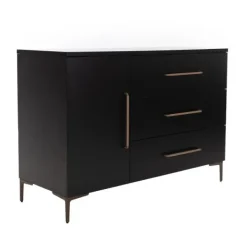 TWF Ledikant 60 x 120 - Commode 3 Laden - Hanglegkast 2 Deuren 1 Lade Modena Metaal><noscript><img width=