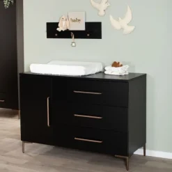 TWF Ledikant 60 x 120 - Commode 3 Laden - Hanglegkast 2 Deuren 1 Lade Modena Metaal><noscript><img width=