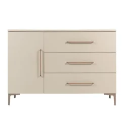 TWF Ledikant 60 x 120 - Commode 3 Laden - Hanglegkast 2 Deuren 1 Lade Salerno Metaal><noscript><img width=