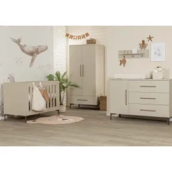 TWF Ledikant 60 x 120 - Commode 3 Laden - Hanglegkast 2 Deuren 1 Lade Salerno Metaal><noscript><img width=