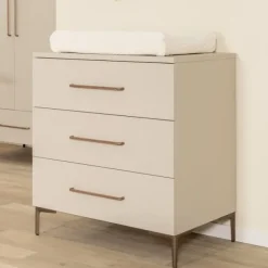 TWF Ledikant 60 x 120 - Commode 3 Laden - Hanglegkast 2 Deuren 1 Lade Salerno Metaal><noscript><img width=