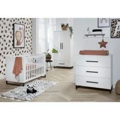 TWF Ledikant 60 x 120 - Commode 3 Laden - Hanglegkast 2 Deuren/1 Lade Torino><noscript><img width=