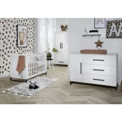 TWF Ledikant 60 x 120 - Commode 3 Laden - Hanglegkast 2 Deuren/1 Lade Torino><noscript><img width=