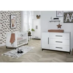 TWF Ledikant 60 x 120 - Commode 3 Laden - Hanglegkast 2 Deuren/1 Lade Torino><noscript><img width=