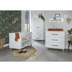 TWF Ledikant 60 x 120 - Commode 3 Laden - Hanglegkast 2 Deuren/1 Lade Torino><noscript><img width=