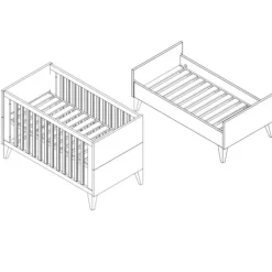 TWF Ledikant 60 x 120 Salerno walnoot><noscript><img width=