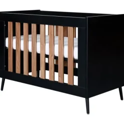 TWF Ledikant 60x120 - Commode - Hanglegkast 2-deurs Retro Black><noscript><img width=