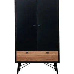 TWF Ledikant 60x120 - Commode - Hanglegkast 2-deurs Retro Black><noscript><img width=