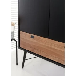 TWF Ledikant 60x120 - Commode - Hanglegkast 2-deurs Retro Black><noscript><img width=