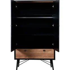 TWF Ledikant 60x120 - Commode - Hanglegkast 2-deurs Retro Black><noscript><img width=