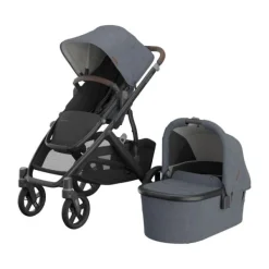 UPPAbaby Kinderwagen 2-in-1 Vista V3 Dillan Stone Blue Met Carbon Frame En Sand Leather><noscript><img width=