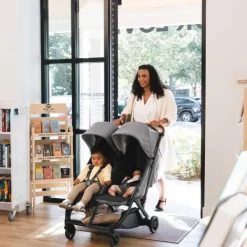 UPPAbaby MINU Duo Buggy - Greyson Carbon Frame Met Bruin Leer><noscript><img width=