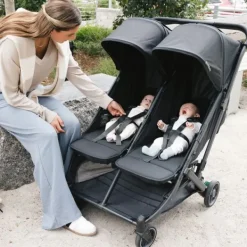 UPPAbaby MINU Duo Buggy - Greyson Carbon Frame Met Bruin Leer><noscript><img width=