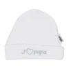 VIB Babymuts Rond - J'adore Papa - Wit/Grijs> Mutsjes