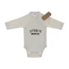 VIB Hello World! Romper - 0-3 Mnd - Beige> Rompertjes