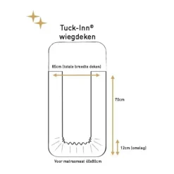 Witlof For Kids Wiegdeken Tuck-Inn Soft Sand Waves 40 x 80 cm><noscript><img width=