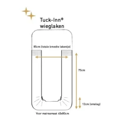 Witlof For Kids Wieglaken Tuck-Inn Plooien Wit 40 x 80 cm><noscript><img width=