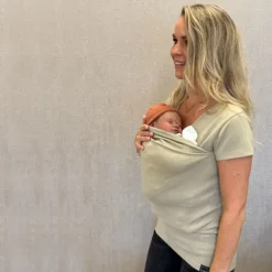 Womboo Buidelshirt Vrouw – Taupe> Draagdoeken